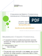 Aula 06 - Comando de Desvio Condicional Aninhados e Operadores Logicos