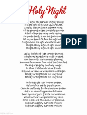 O Holy Night Printable Lyrics, Origins, and Video