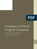 Summary of Basic English Grammar