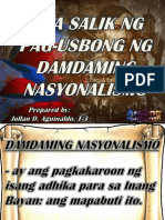 Mga salik ng pag-usbong ng damdaming nasyonalismo powerpoint