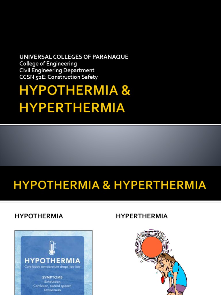 Hypothermia & Hyperthermia | PDF | Hypothermia | Hyperthermia