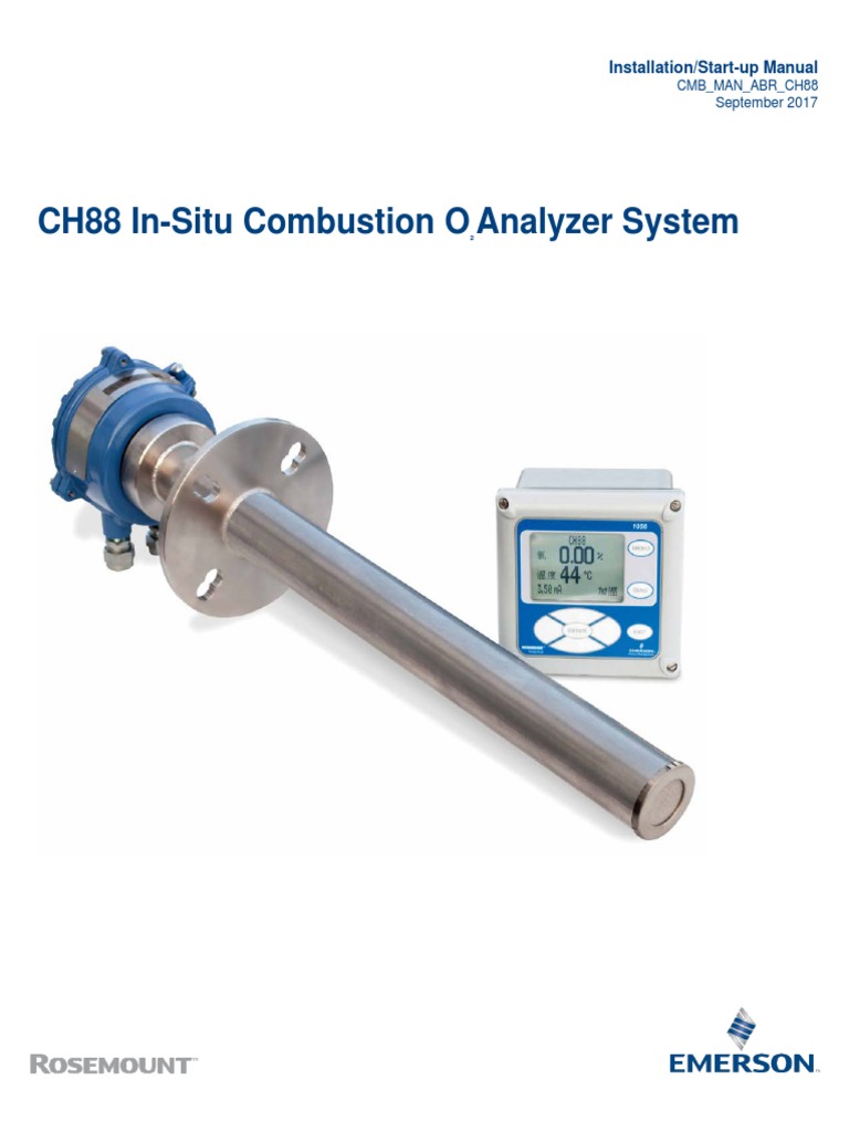 Manual ch88 in Situ Combustion Oxygen Analyzer System Rosemount en