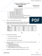 Be Ce 8 Sem Irrigation Engineering 3612 Summer 2019