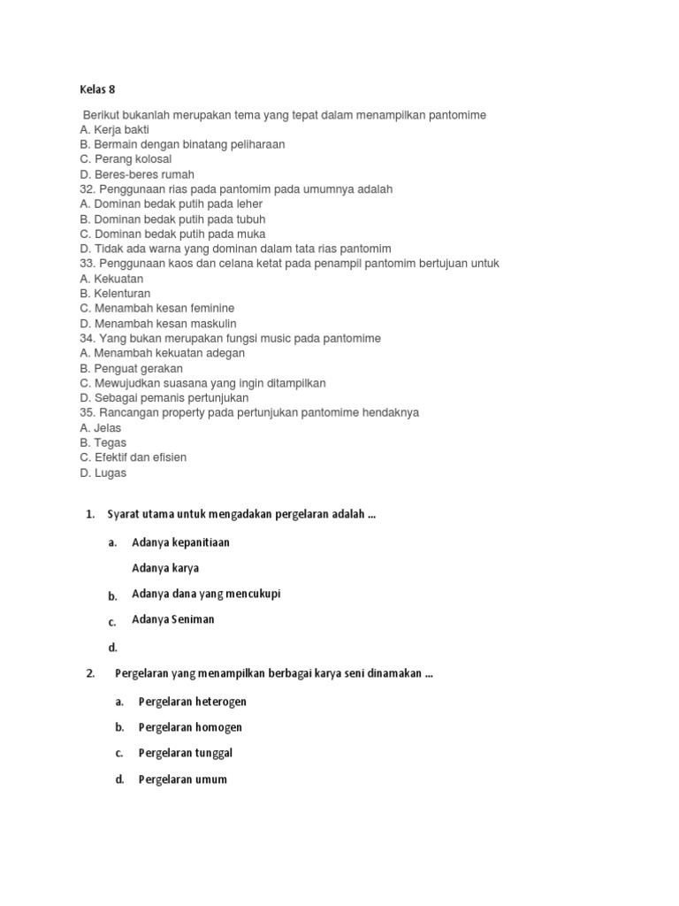 Soal Kelas 8 Pdf
