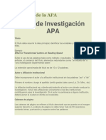 Criterios de La APA