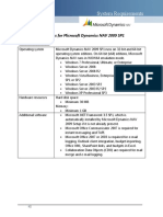 Microsoft Dynamics NAV2009 System Requirements