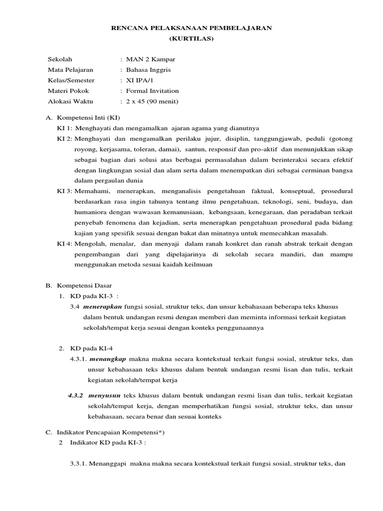 RPP Formal Invitation | PDF