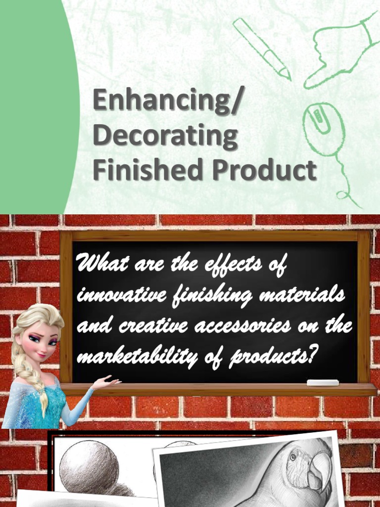 Enhancing/Decorating Finished Product PDF Drawing Teaching
