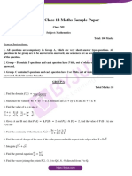 Odisha Board Class 12 Maths Sample Papers