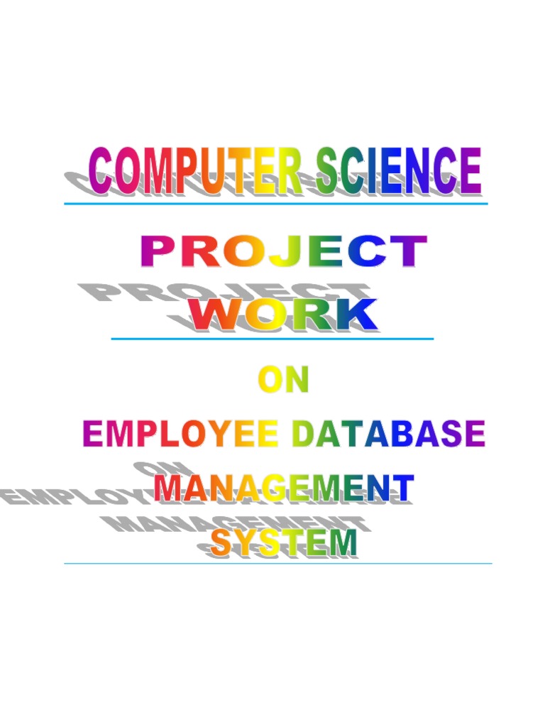 Computer Science Class 12th Projects - Employee Database Management ...