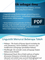 Linguistik Sebagai Ilmu