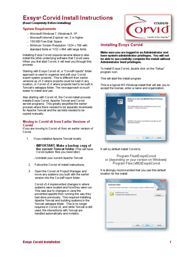 Corvid v6 Install Instructions PDF | PDF | Directory (Computing) | Java ...