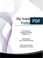 Cover Page Investment Portfolio 
