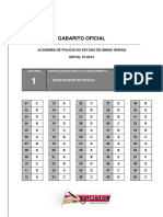 Fumarc 2014 PC MG Investigador de Policia Gabarito PDF