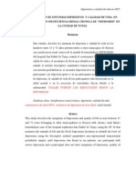 Descripcion de Sintomas Depresivos y Calidad de Vida en Pacientes Con Insuficiencia Renal Cronica de