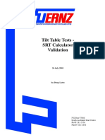 Tilt Table Tests - SRT Calculator Validation