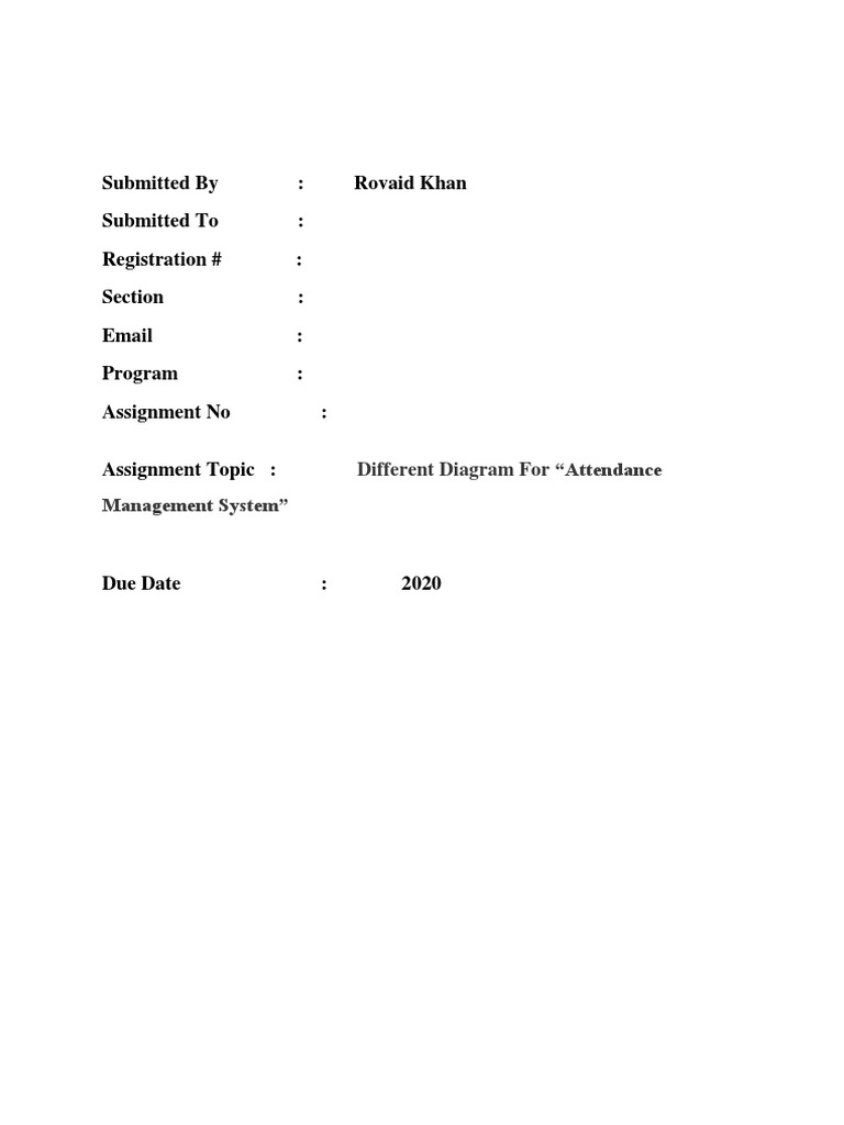 UML Diagrams for Attendance System | PDF | Use Case | Class (Computer ...