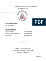 HMI and PLC controlled generator motor set