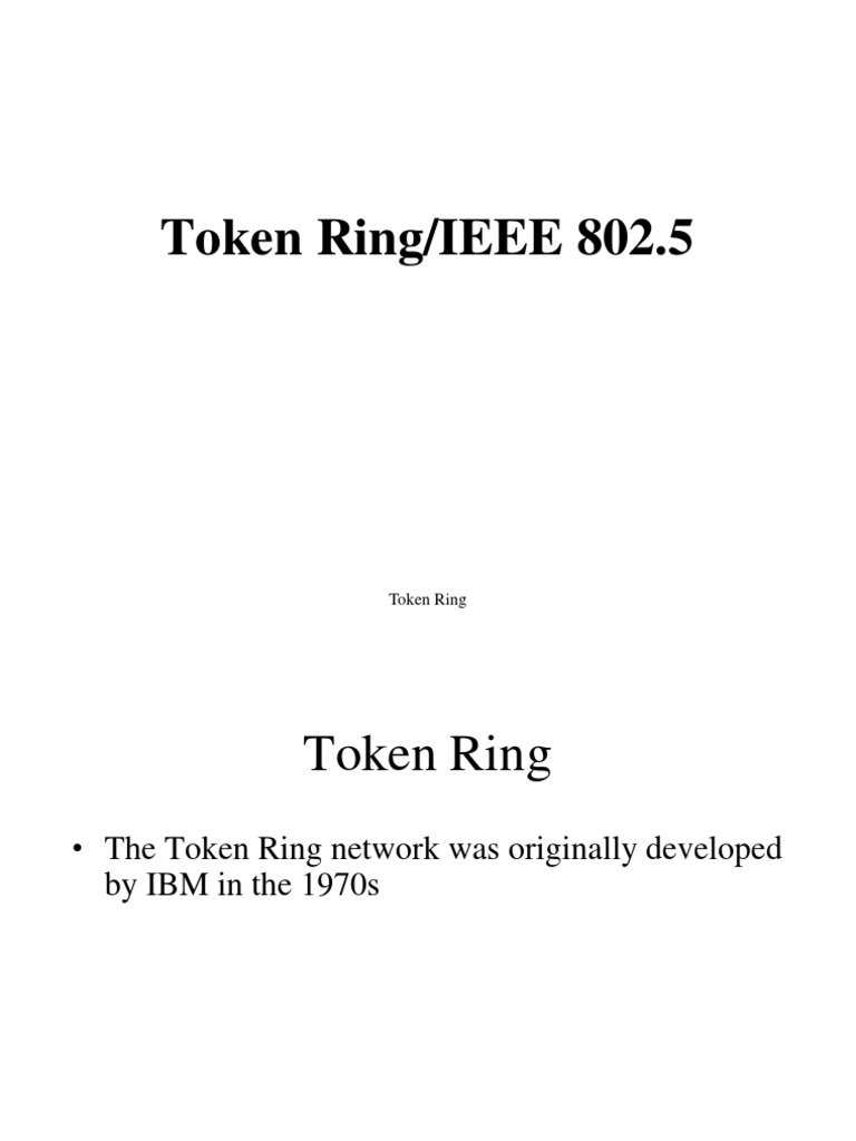 Overview of Token Ring Networking | PDF | Bit | Communications Protocols
