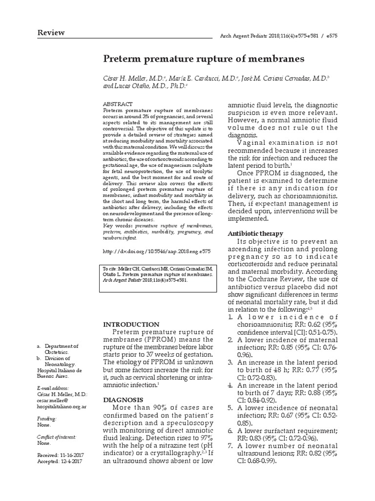 V116n4a21e PDF | PDF | Preterm Birth | Pregnancy