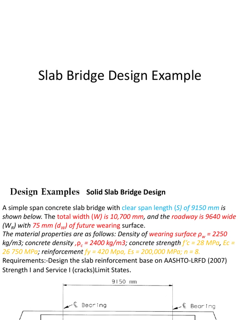 Slab Bridge Design Example PDF