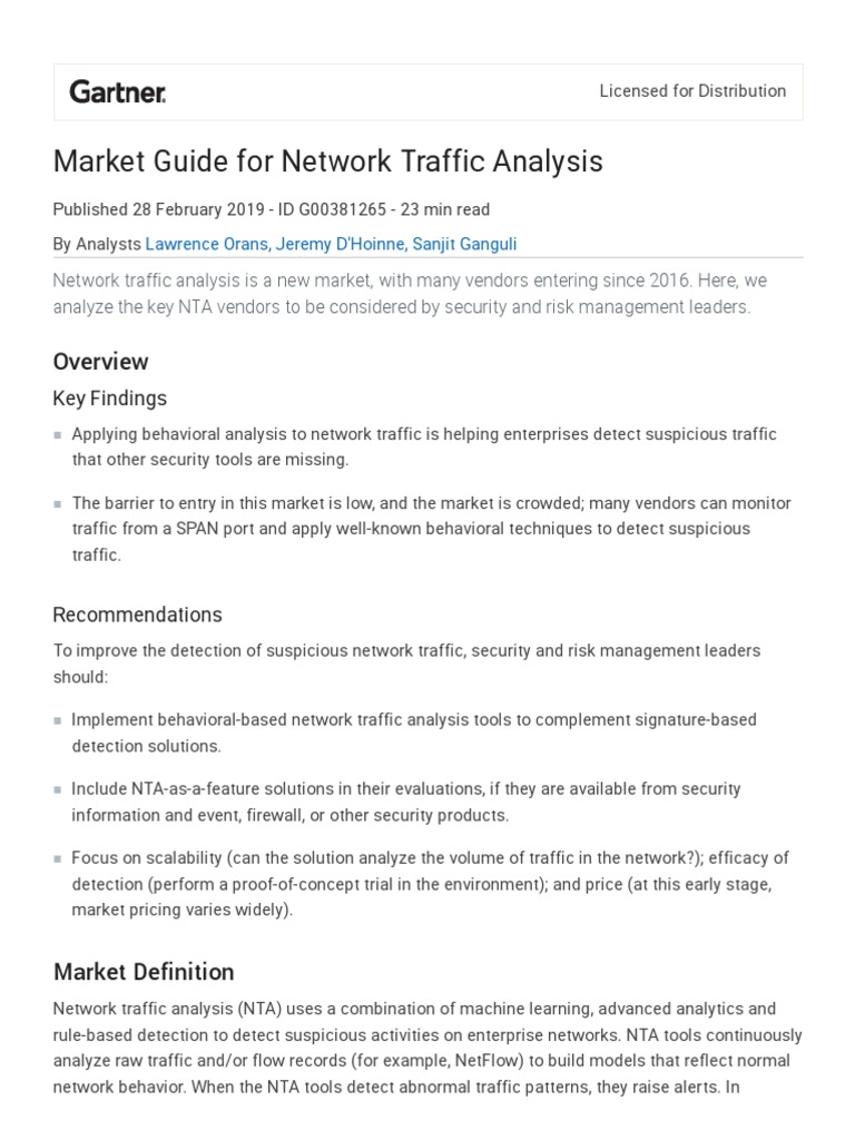 Gartner Reprint Network Analysis | PDF | Cloud Computing | Software As ...