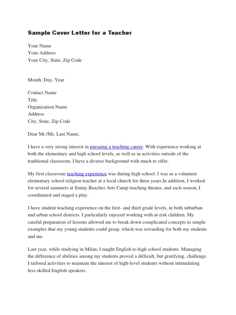 How to Write an Application Letter for a Teaching Job, image size:768x1024