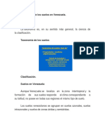 Taxonomía de los suelos en Venezuela