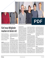 Botschaft 20. Januar 2020 - Fünf neue Mitglieder machen im Verein mit