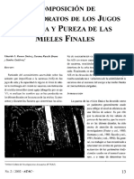 Composición de Carbohidratos de Los Jugos de Caña y Purezade Las Mieles Finales