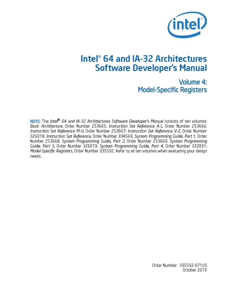 Intel Vol 4 | PDF | Digital Electronics | Intel