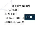 Plan de Prevencion de Riesgos Generico Infraestructura Concesionadas