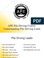 APE Pile Driving Course: Understanding Pile Driving Leads