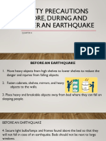 Safety Precautions Before, During, After Earthquake