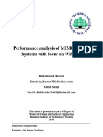 Performance Evaluation of Mimo Ofdm