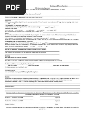 roommate agreement