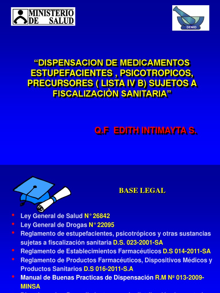 Dispensación de Prod. Controlados PDF | PDF | Prescripción médica |  Farmacéutico