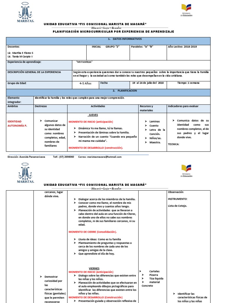 Unidad 3 Mi Familia | PDF | Ecuador | Cognición