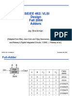 Cse/Ee 462: Vlsi Design Fall 2004 Adders: Jay Brockman