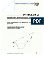 Costo mínimo sección trapezoidal canal transporte 40m3/s