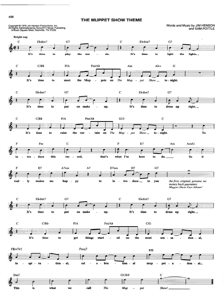 Muppet Show Theme | PDF