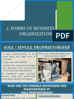 Forms of Business Org.