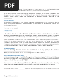 Recognition Day Emcee Script