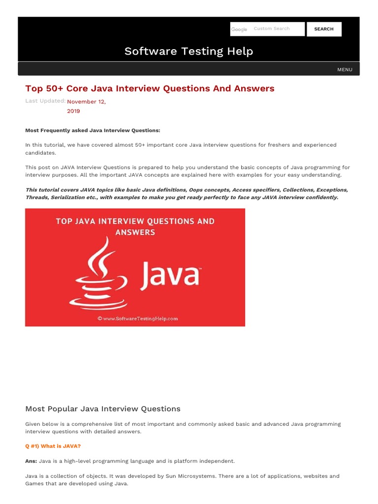 Softwaretestinghelp Com | PDF | Method (Computer Programming) | Class ...