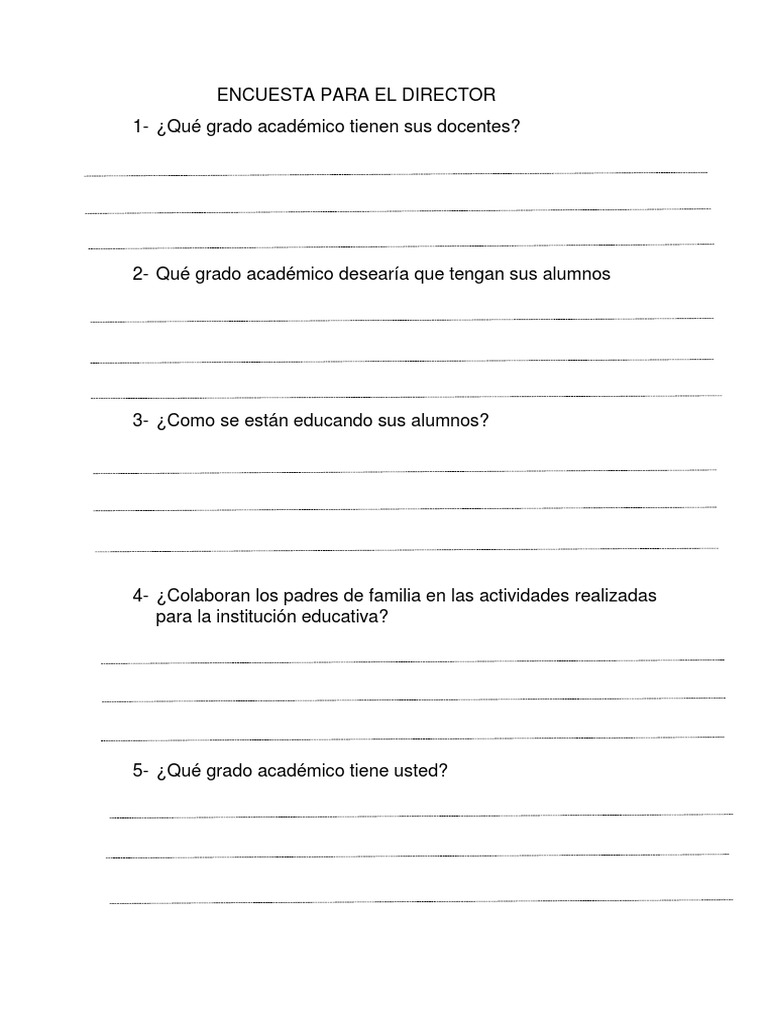 Encuesta para El Director 1 | PDF