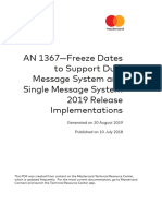 An 1367-Freeze Dates To Support Dual Message System and Single Message System 2019 Release Implementations 8-20-2019