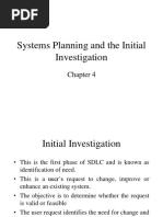 Systems Planning and The Initial Investigation