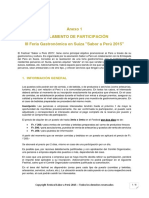 Reglamento para Expositores Festival Sabor A Perú 2015