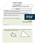 Similar Triangles Worksheet Beta