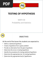 L15 Testing of Hypothesis